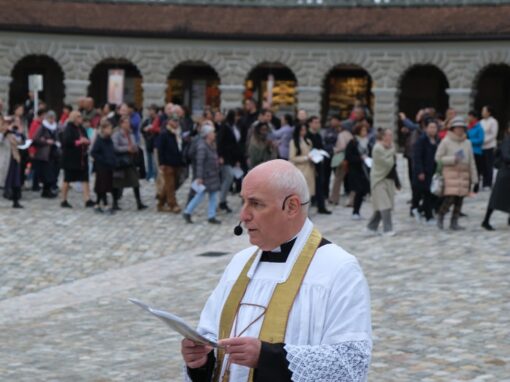 DSCF5620-web-min Pater vor den versammelten Prozessionsteilnehmern